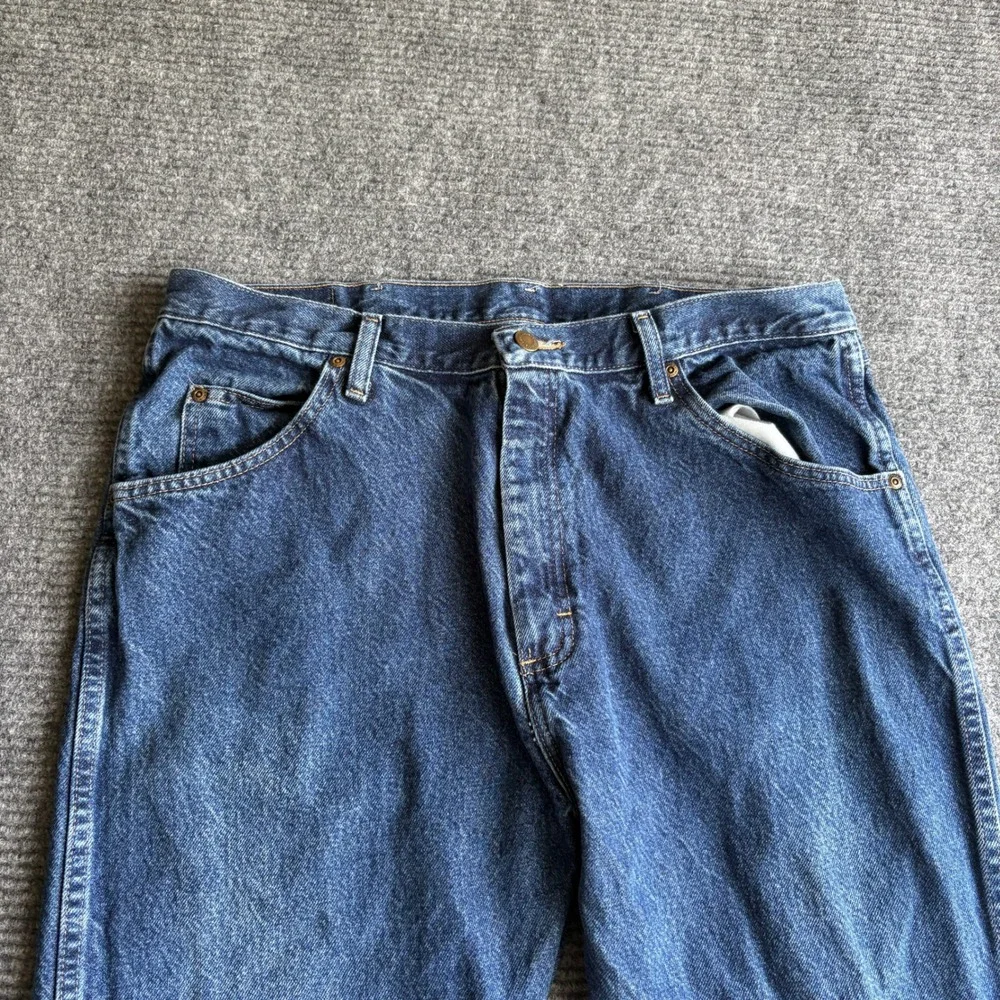 Wrangler Hero Mens Regular Fit Jeans 38x32 Blue Dark Wash Denim 96501MR 2703
